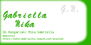 gabriella mika business card